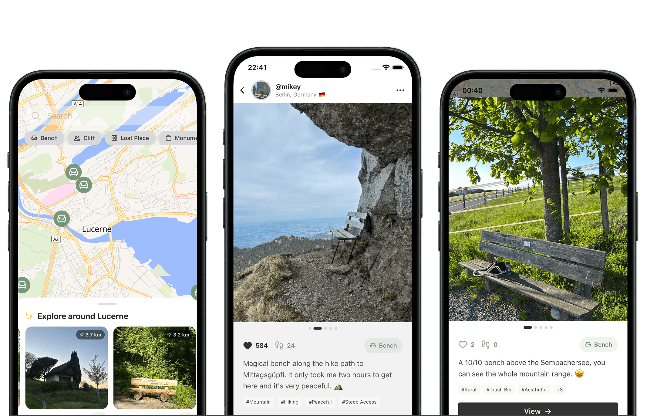 Cranny app screens
